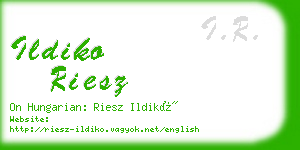 ildiko riesz business card